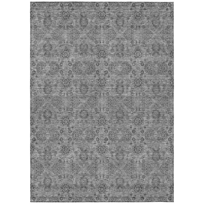 HomeRoots Floral Transitional Rectangle Outdoor Rug