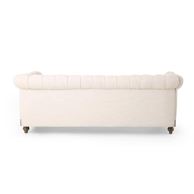 Chesterfield Sofa with Easy-to-Clean Fabric, Durable Legs, and Spring Cushions