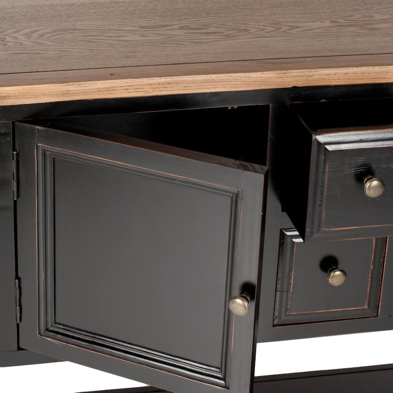 SAFAVIEH Charlotte Black Storage Sideboard - 45.7" x 15" x 34"