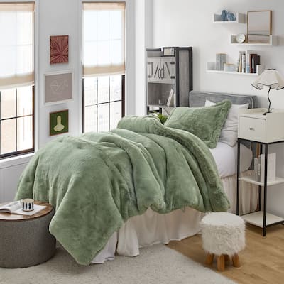 1,100 Bunnies - Coma Inducer® Oversized Comforter Set - Chunky Bunny® Reverse - Calming Sage