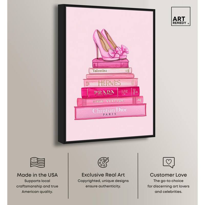 Fashion books in Pink Canvas by Art Remedy