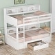 preview thumbnail 10 of 12, Twin Bunk Bed with All-in-one Cabinet Shelf Beside Both Upper Bed and Down Bed, Drawers Underneath - Twin over Twin Bed