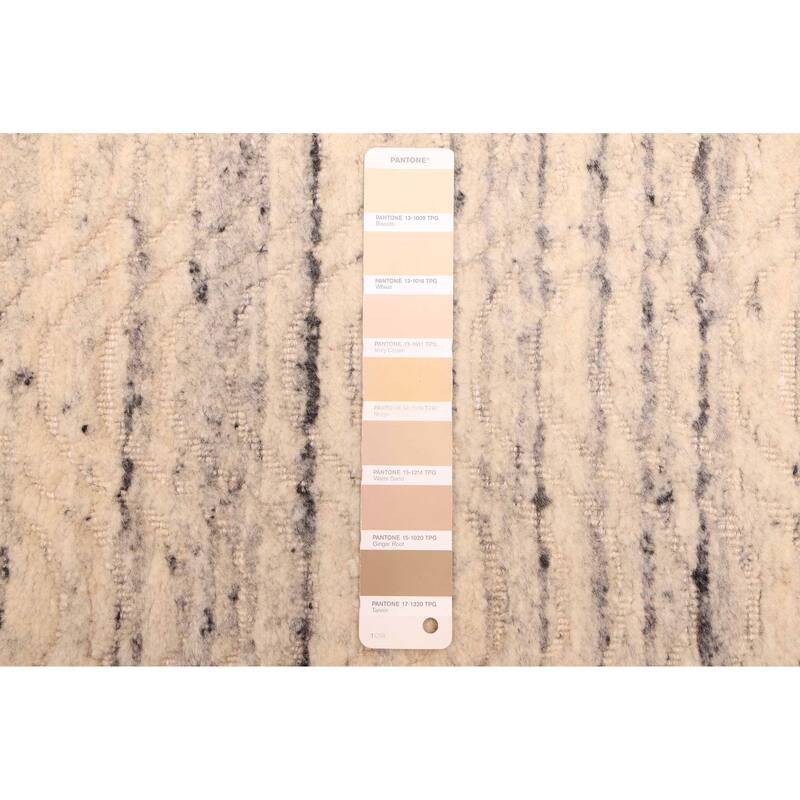 ECARPETGALLERY Hand Loomed Elysian Ivory Wool Rug - 9'7 x 13'8