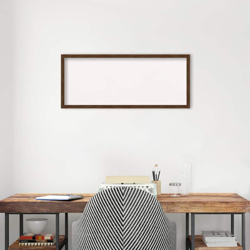 Carlisle Narrow Wood Framed White Corkboard Bulletin Board