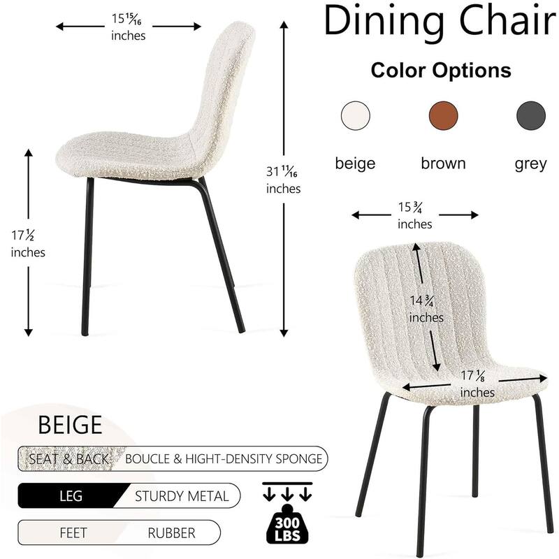 Howtai Upholstered Dining Chairs,Vintage PU Leather Accent Side Chairs