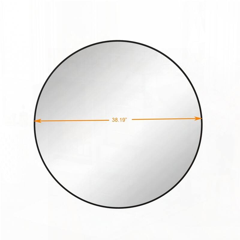 Black Circular Mirror Metal Framed Mirror Round Vanity Mirror Dressing Mirror