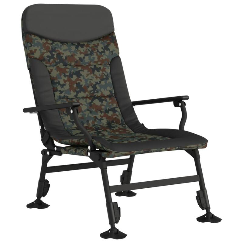 vidaXL Fishing Chair Camouflage and black - 29.5 x 22.8 x 40.9 in