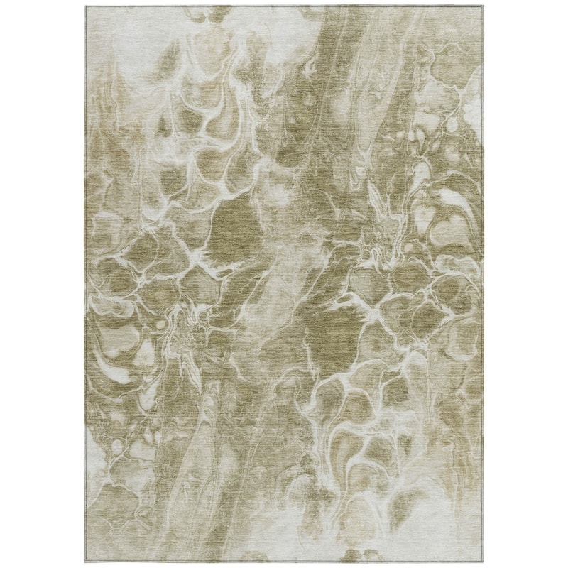 HomeRoots Abstract Transitional Rectangle Outdoor Rug
