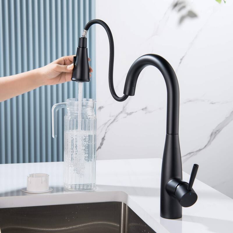 Bari Single Handle Pull Down Kitchen & Bar Sink Faucet
