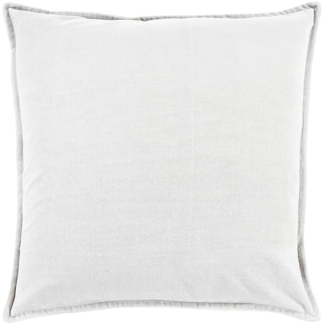 Harrell Solid Velvet 22-inch Throw Pillow - Down - Grey