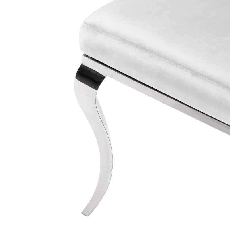 Furniture of America Thaddeus Glam Velvet High Back Side Chair (Set of 2)