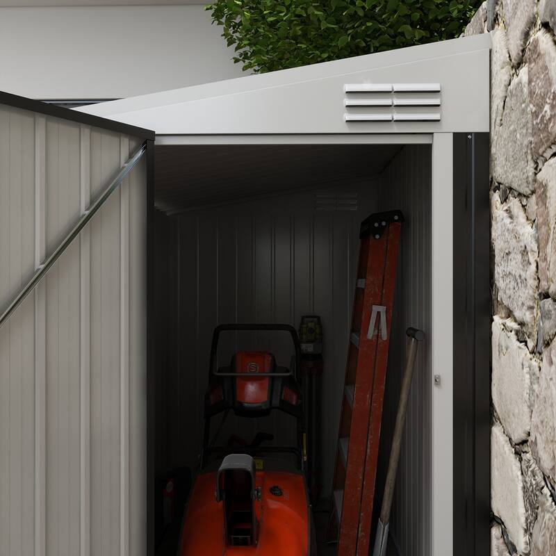 4' x 6' Metal Outdoor Storage Shed,Tool Storage House w/ Lockable Door