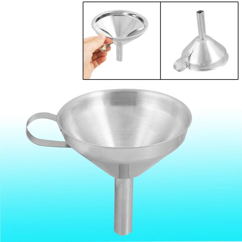 4.1" Diameter Laboratory Measurer Stainless Steel Funnel - Silver Tone
