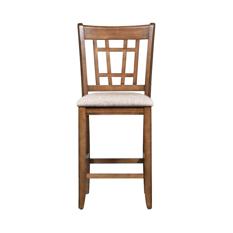 Santa Rosa Antique Honey 24 Inch Lattice Back Counter Chair (Set of 2)