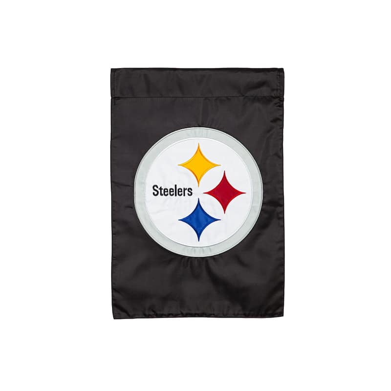 Applique Flag, Garden, Pittsburgh Steelers