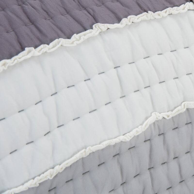 Olivia Grace Cotton Sham in Gray