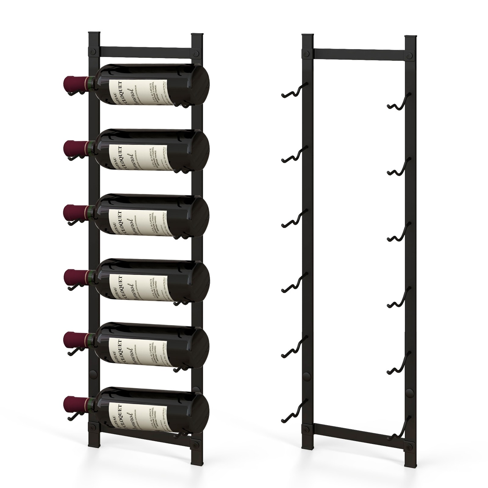6 bottle clearance metal wine rack