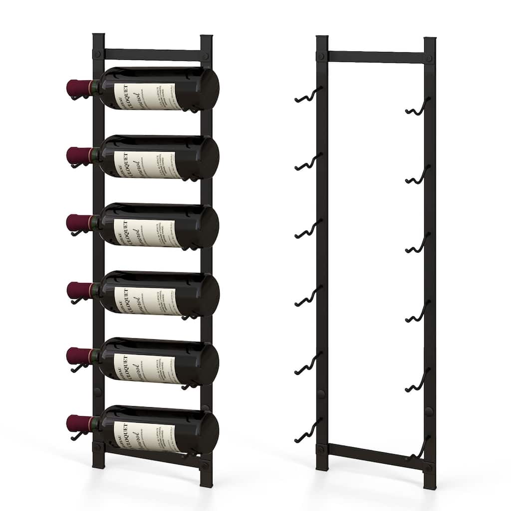 6 Bottle Rustproof Wall-Mounted Wine Rack