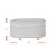 preview thumbnail 7 of 5, Foreside Home & Garden Antique White Metal Trough Planter with Ball Feet - 5.25 x 3 x 2.75