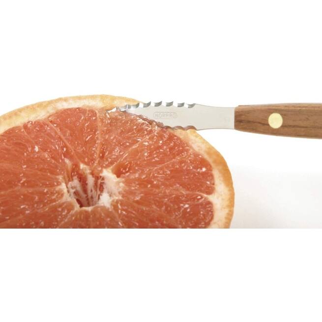Norpro Squirtless Double Stainless Steel Blade Grapefruit Slicing Knife - Brown