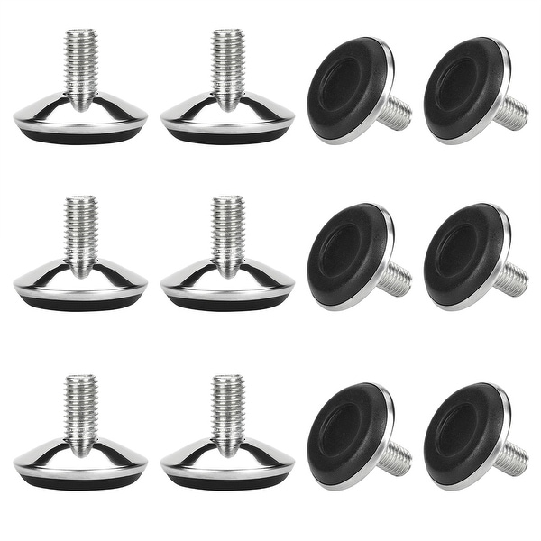 M10 x 18 x 38mm Leveling Feet Adjustable Leveler Floor Protector for Home Furniture Chair Table Cabinet Leg 12pcs