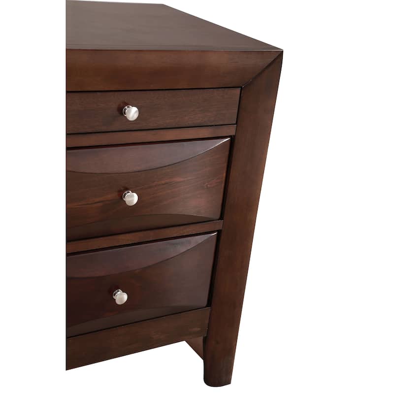 Marilla 3-drawer and Wood Nightstand