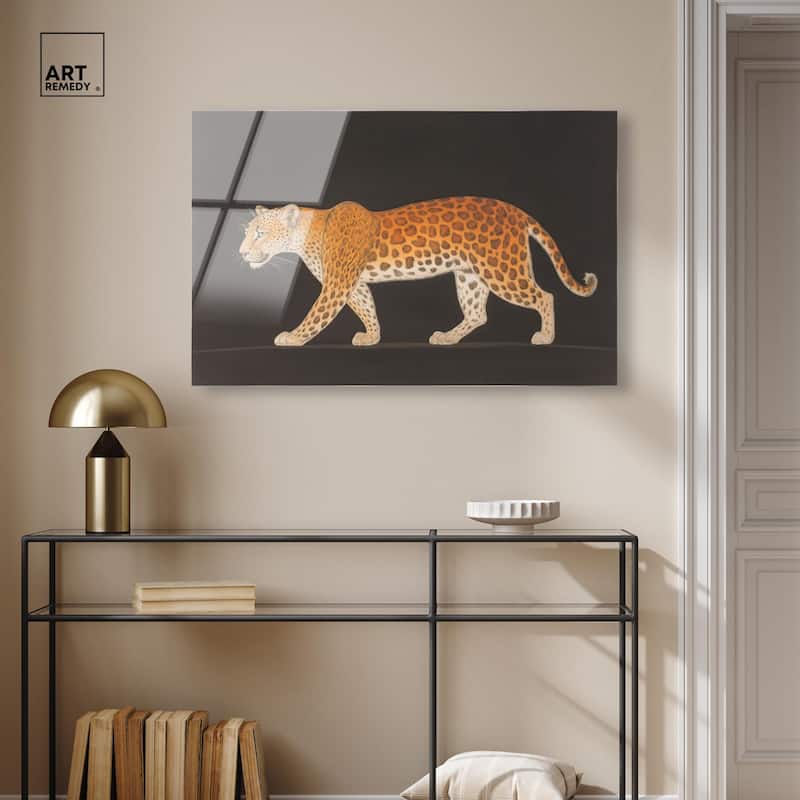 Golden Leopard Acrylic by Art Remedy, Ready to Hang