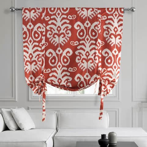 Exclusive Fabrics Sri Lanka Printed Cotton Tie-Up Window Shade - 46 X 63