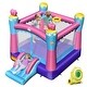 preview thumbnail 1 of 8, Costway Inflatable Bounce House 3-in-1 Princess Theme Inflatable - See Details Multicolor - See Details - 5-7 Years