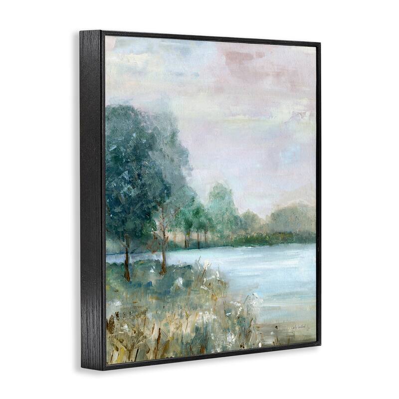 Stupell Serene Riverside View Framed Giclee Art Design By Sally Swatland