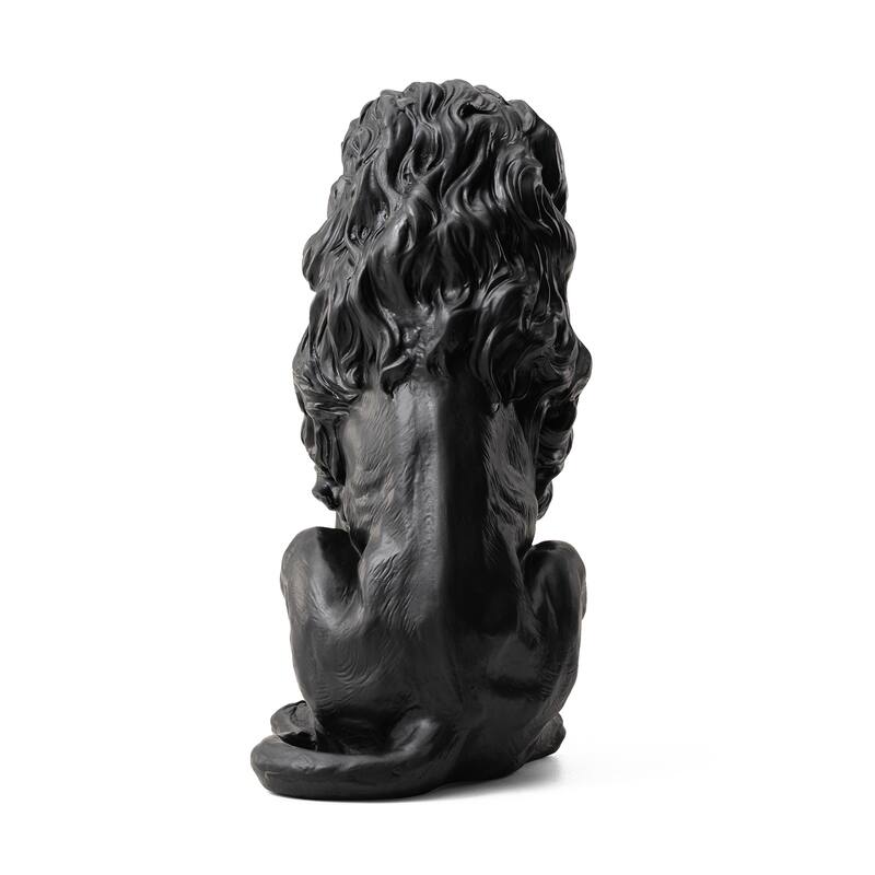 Glitzhome MGO Vintage Sitting & Lying Lion Guardian Garden Statue Porch Sculpture Indoor Outdoor