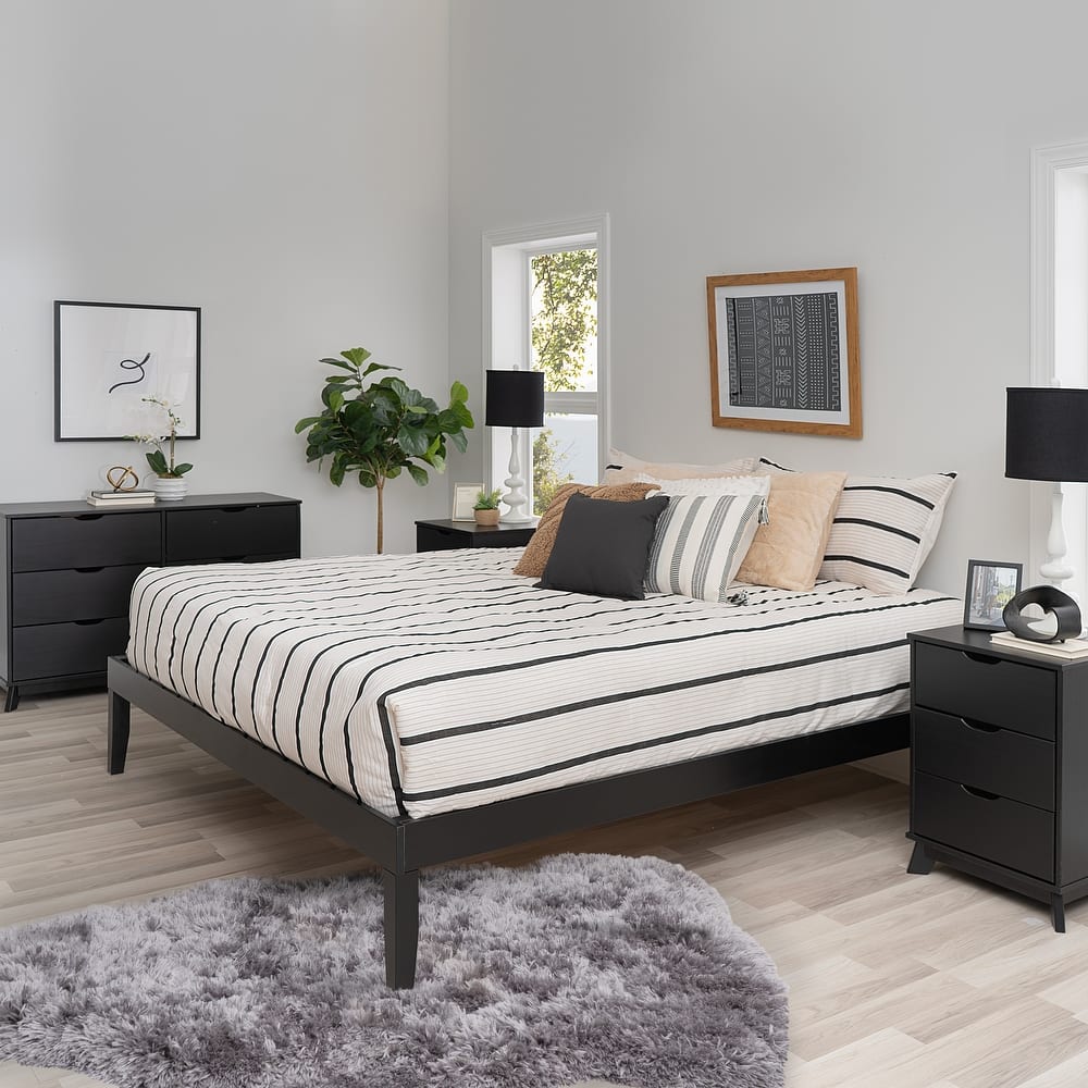 Linon Purcell 4-Piece Bedroom Set with 6-Drawer Dresser and 2 Nightstands