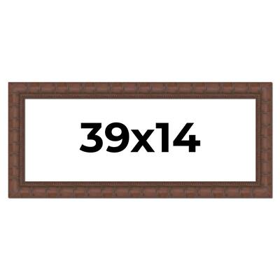 39x14 Frame Pewter Solid Wood Picture Frame Width 1.625 Inches | Interior Frame Depth 0.6875 Inches