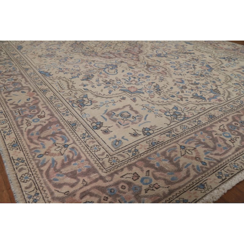 Tabriz Persian Area Rug Hand-Knotted Oriental Wool Carpet - 6'8"x 9'7"