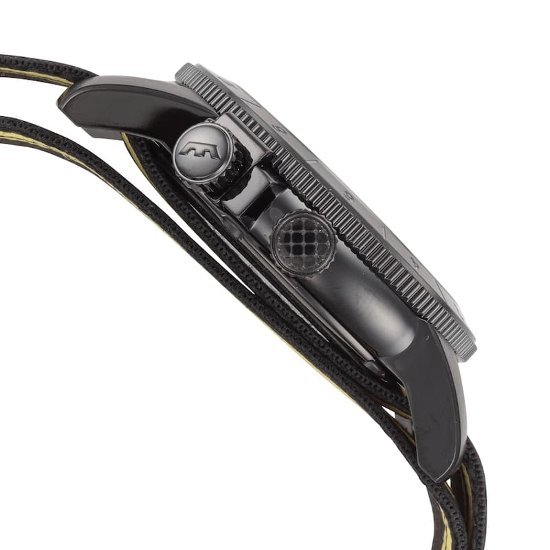 Glycine Men's Airman Contemporary 42mm Automatic Watch GL0499 - Black and Yellow - N/A