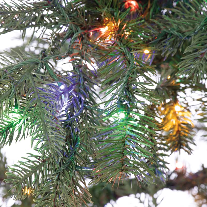 6.5 Foot High Pre Lit Natural Cut Portland Pine with Instant Glow Power Pole Feature - N/A