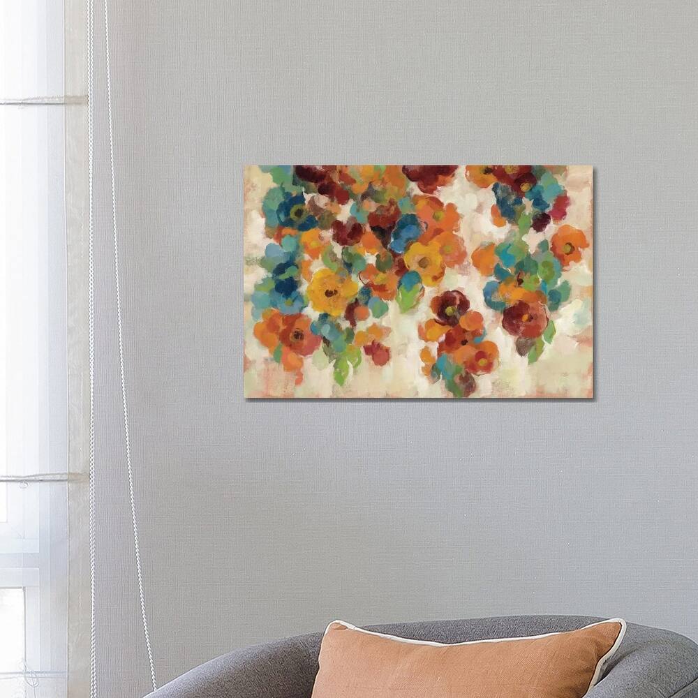 iCanvas "Spice And Turquoise Florals" by Silvia Vassileva Canvas Print