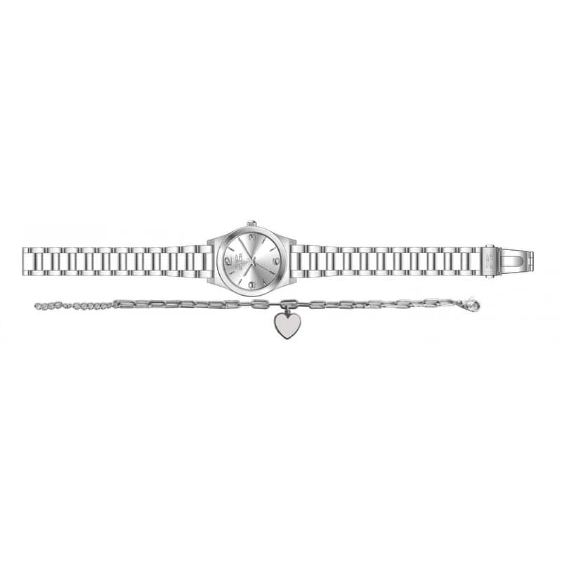 Invicta Women's 48246 Angel Quartz 3 Hand Silver Dial Watch