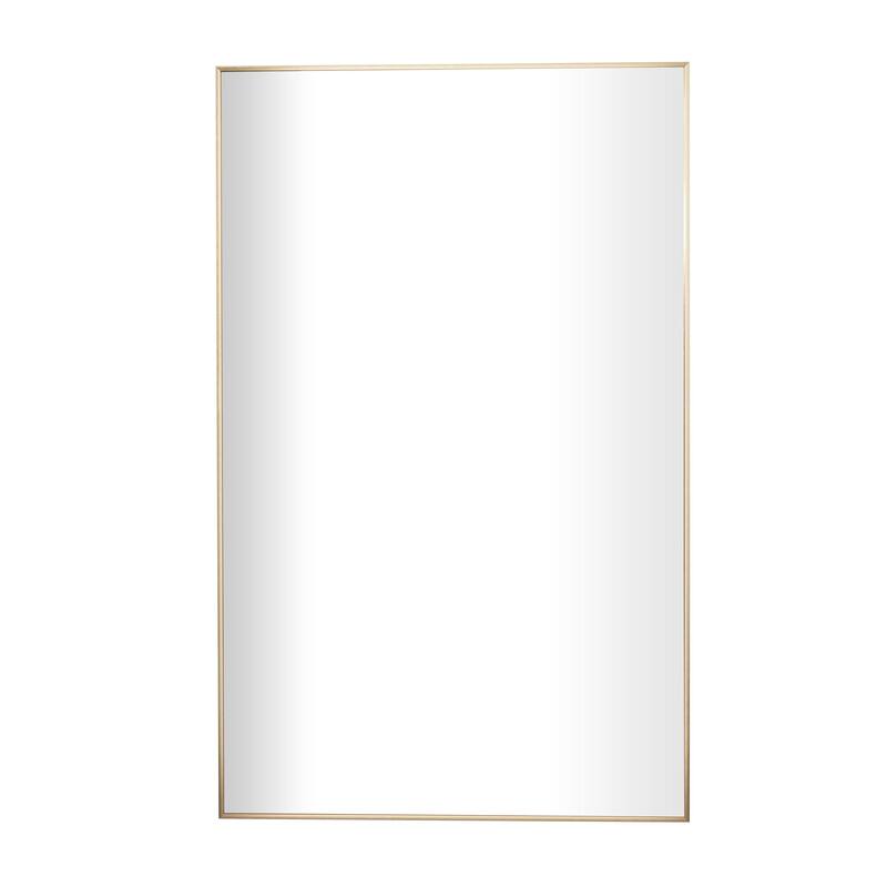 CosmoLiving by Cosmopolitan Gold Metal Room Wall Mirror with Thin Frame