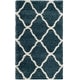 preview thumbnail 101 of 145, SAFAVIEH Hudson Shag Ariola Trellis 2-inch Thick Rug 2' x 3' - Slate Blue/Ivory