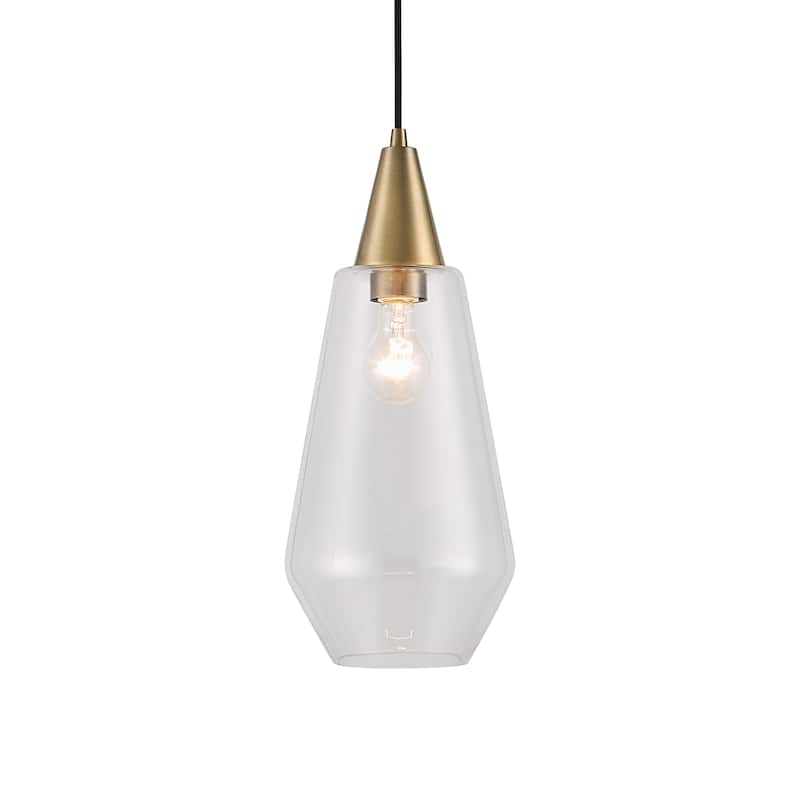 Uttermost Eichler Antique Brass 1 Light Mini Pendant - 18"H x 8"Dia.