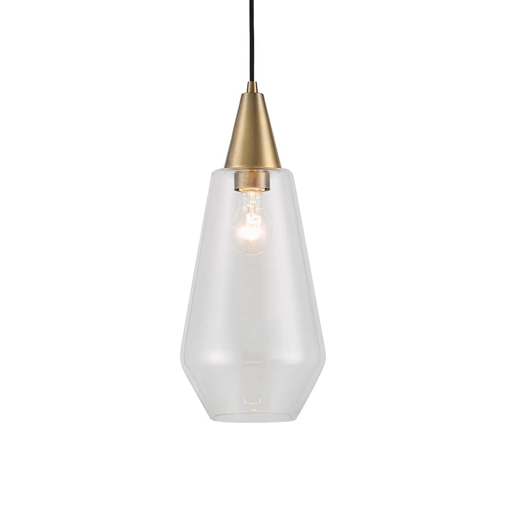 Uttermost Eichler Antique Brass 1 Light Mini Pendant - 18"H x 8"Dia.