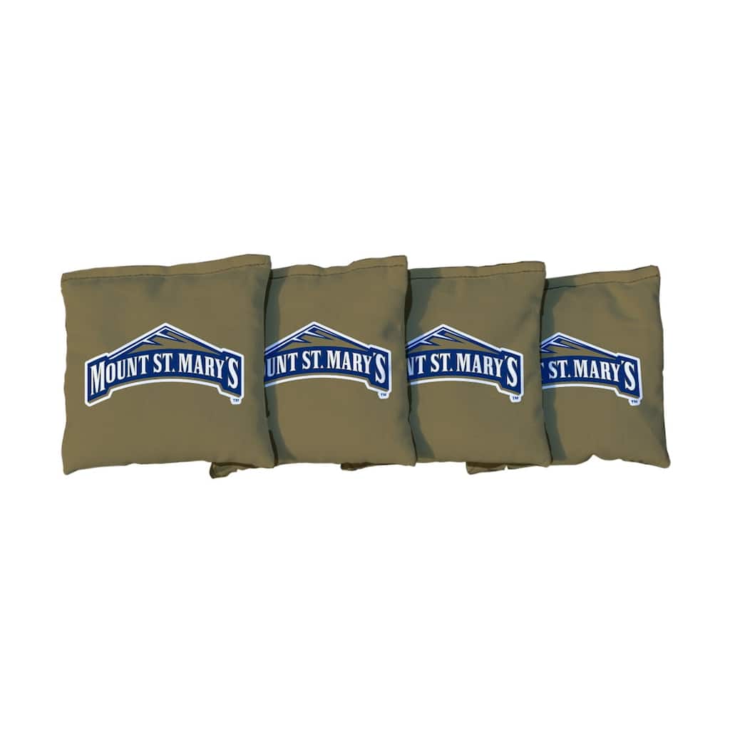 Mount St. Marys Mountaineers Gold Cornhole Bags