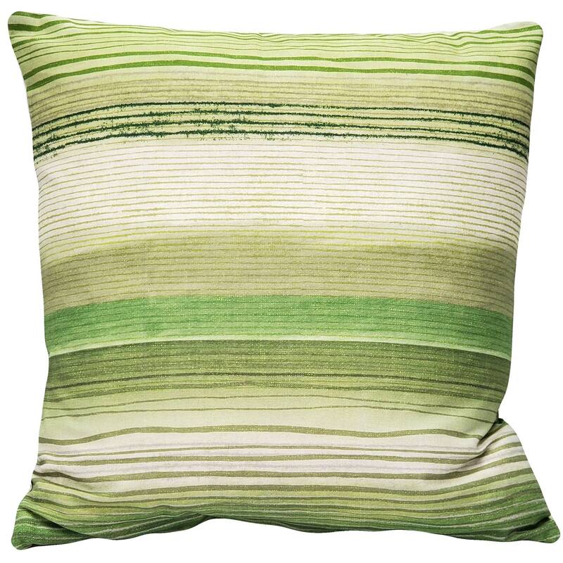 Sedona Stripes Throw Pillow - 20"x20" - Feather Down - Green
