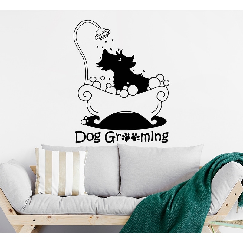 dog grooming wall decals