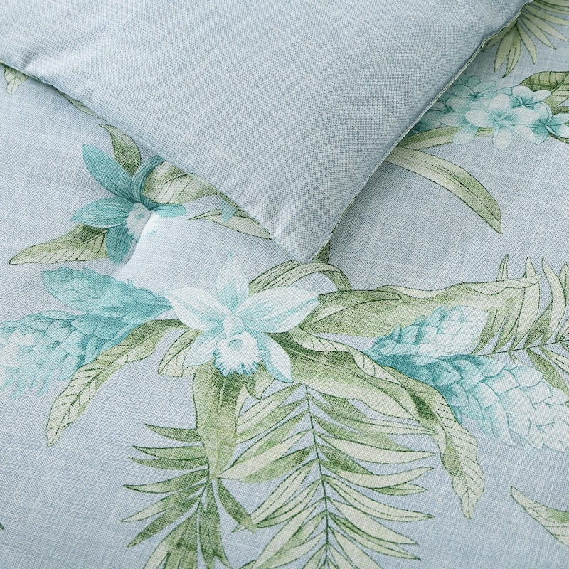 Tommy Bahama Floral Enchantment Cotton Blue Comforter Set