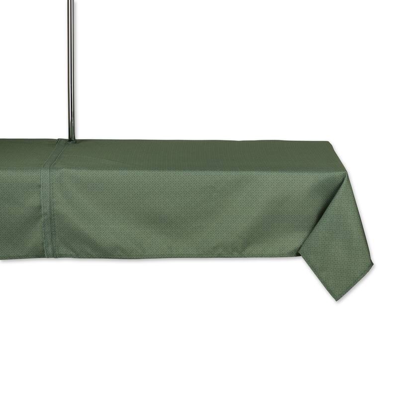 DII Stone Tonal Lattice Print Outdoor Tablecloth With Zipper 60 Round