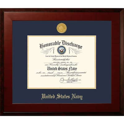 Patriot Frames Navy 8.5x11 Discharge Honors Frame with Gold Medallion