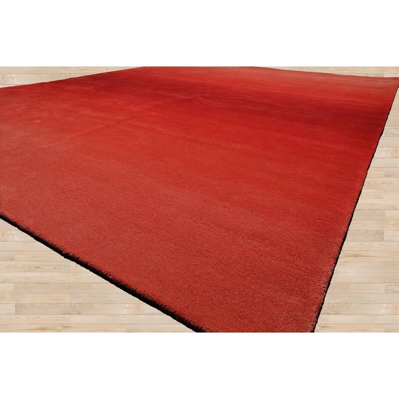 Multi Color Coral Ombre Designer Wool Rug for Modern Interiors