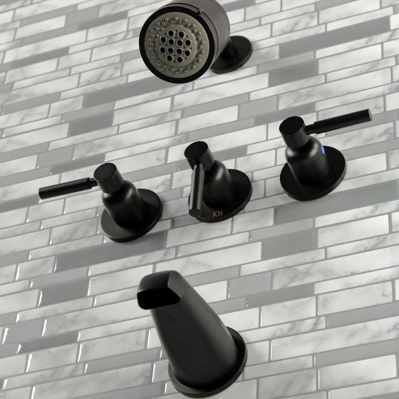 Kingston Brass Concord Tub and Shower Trim Package with 1.8 GPM Multi